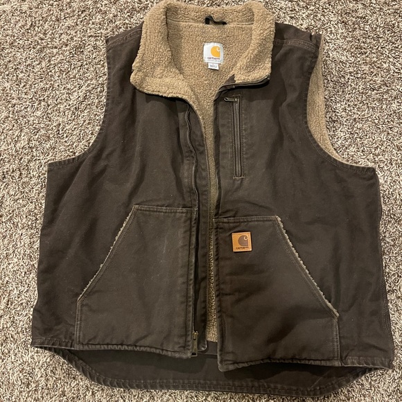 carhartt men's mock neck vest